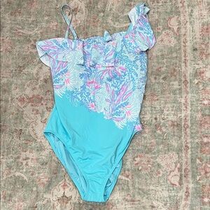 Lilly Pulitzer Caelum Ruffle One-Piece Swimsuit